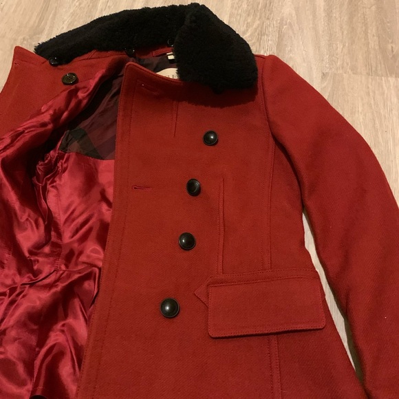 BURBERRY BRIT PEACOAT JACKET SIZE 4 US - Picture 4 of 16